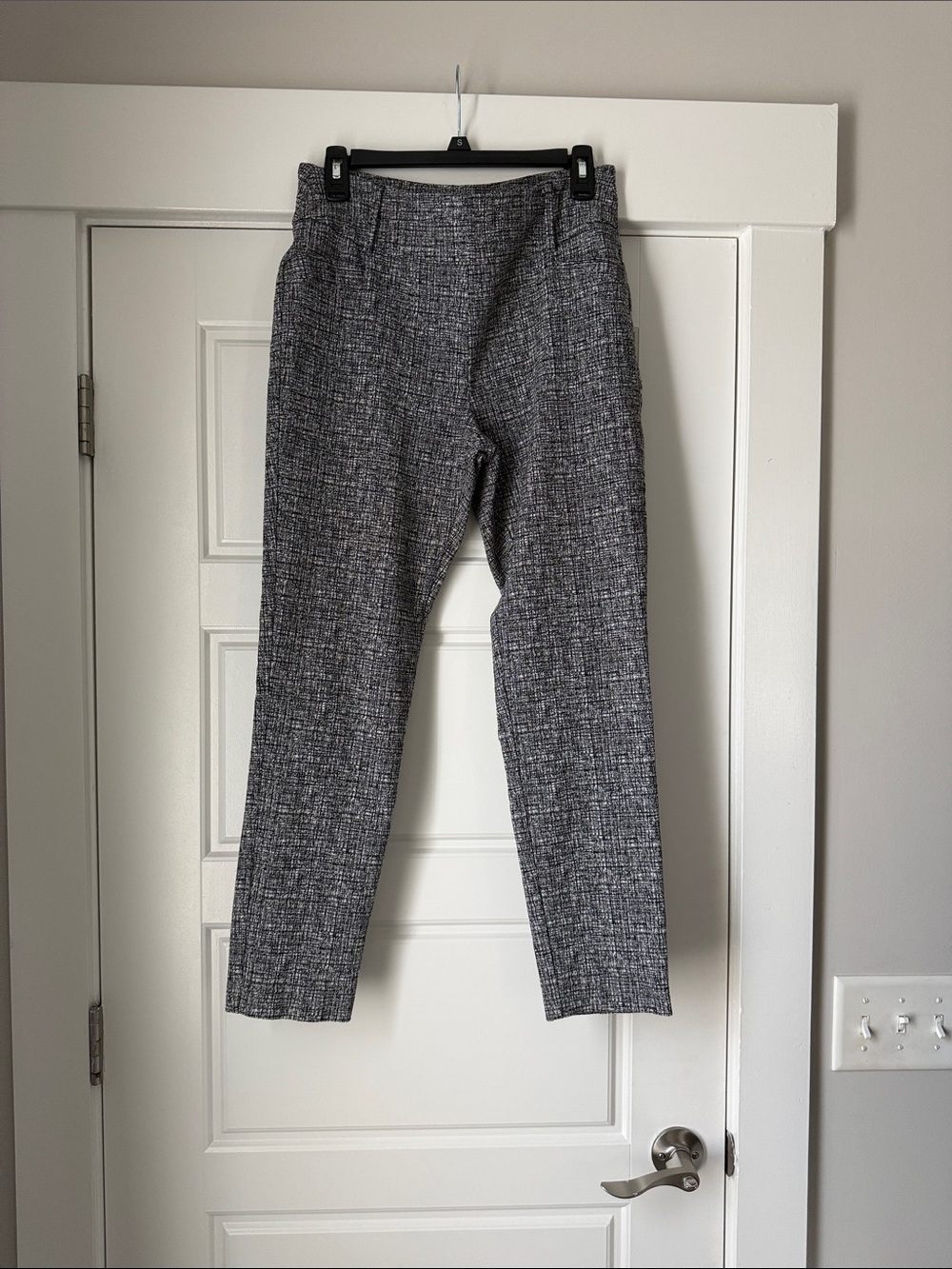 Cato Gray and Black Tweed-Effect Women's Dress Pants